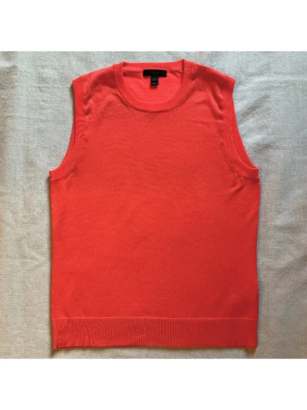 NWOT J Crew Women’s Cotton Jackie Shell, Bright Orange, Sz M, Style 29349